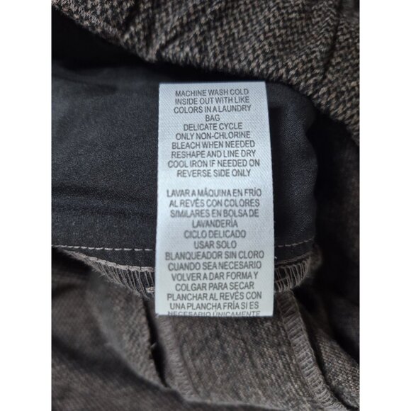 New Democracy Trouser Pant Brown Multi Size Large Elastic Waist Ab Leisure - Picture 6 of 11